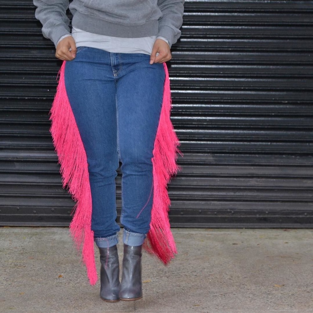Custom Fringe Jeans - Picture 3 of 4